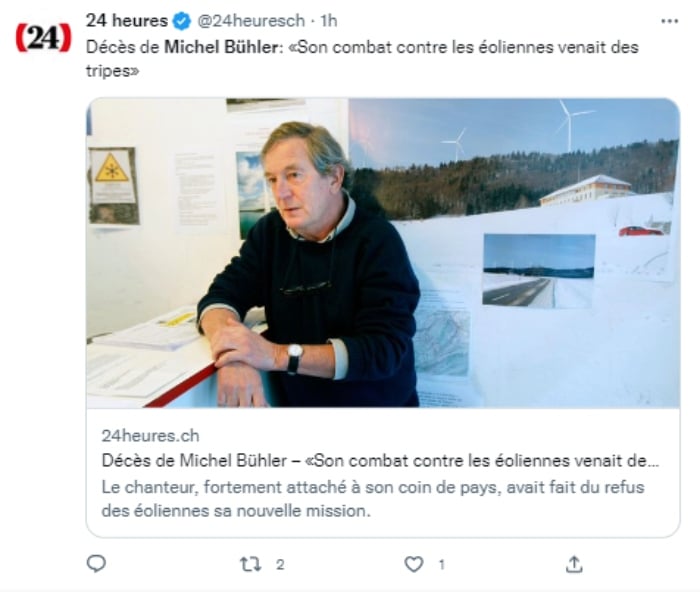 Muere cantante Michel Bühler