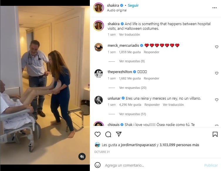 Padre de Shakira salió del hospital