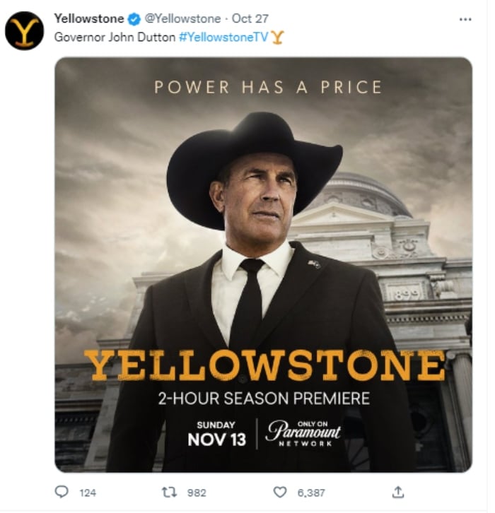 Yellowstone fecha estreno