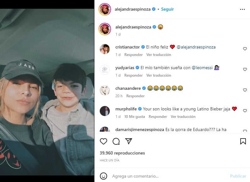 Alejandra Espinoza mal educado hijo