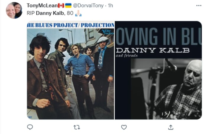 Blues Project's Danny Kalb dies