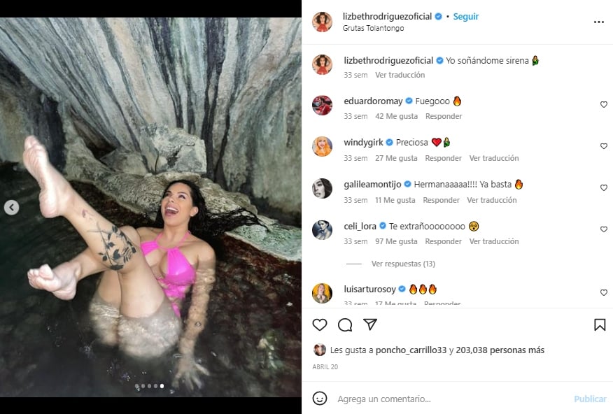 Lizbeth Rodríguez pink bikini
