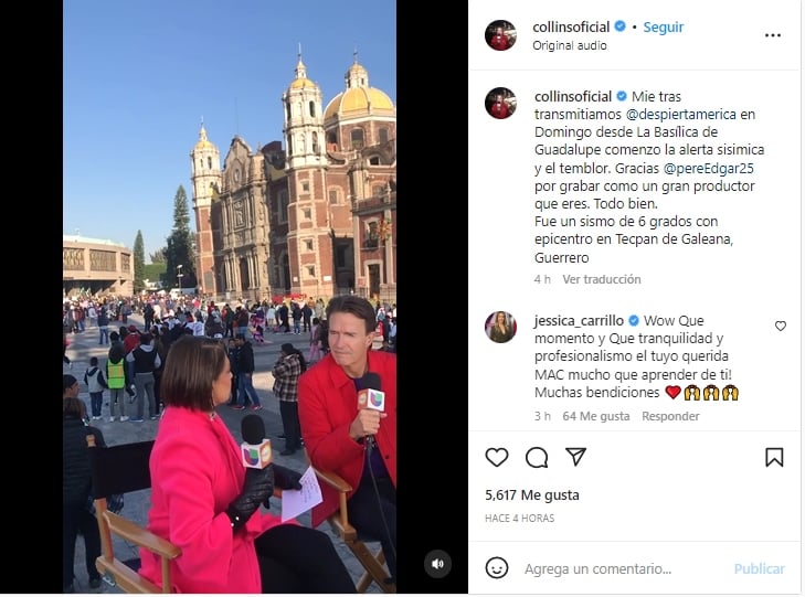 María Antonieta Collins vive temblor