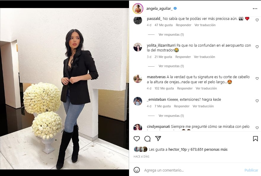 Ángela Aguilar mini top and dancing