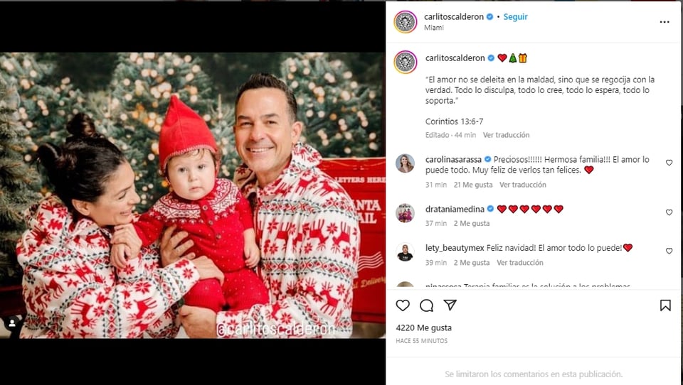 Carlos Calderón rompe el silencio sobre su relación