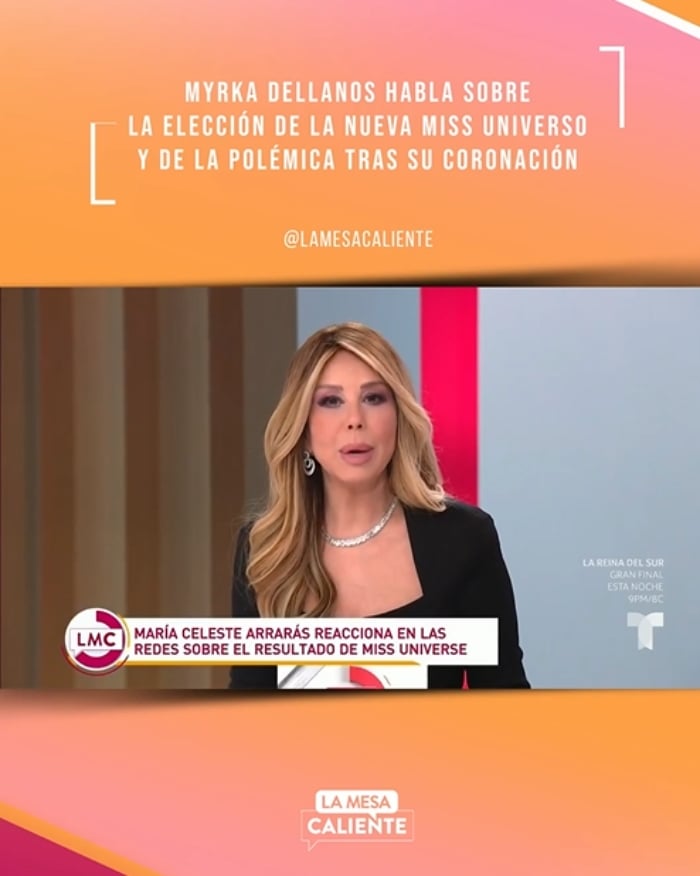 Myrka Dellanos le responde a María Celeste Arrarás