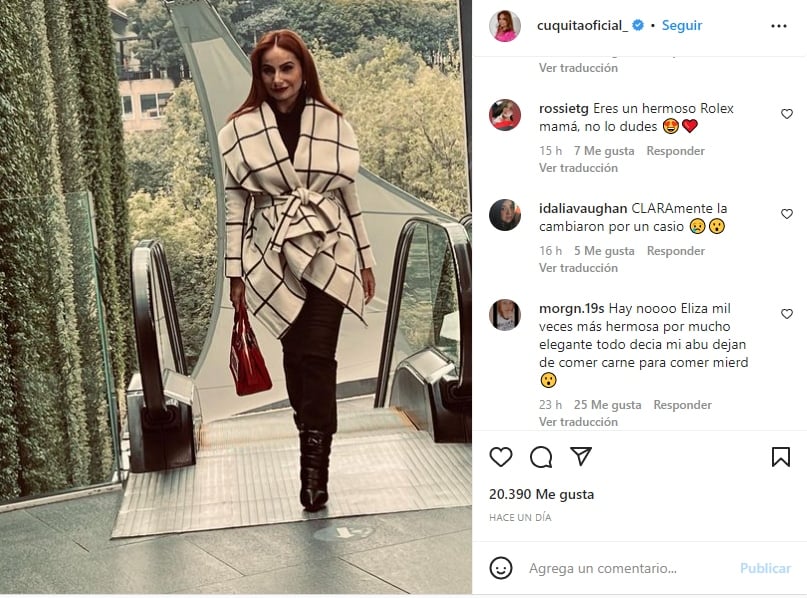 Elizabeth Álvarez gives announcement