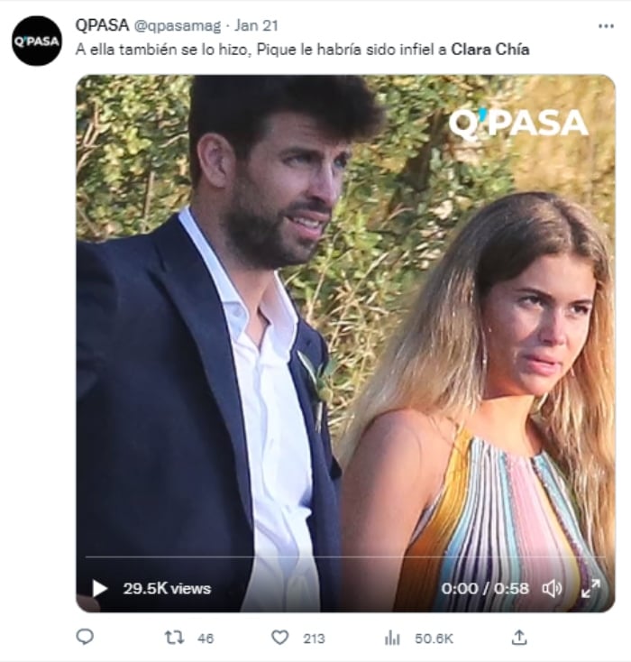 Shakira sabe del engaño de Piqué a Clara