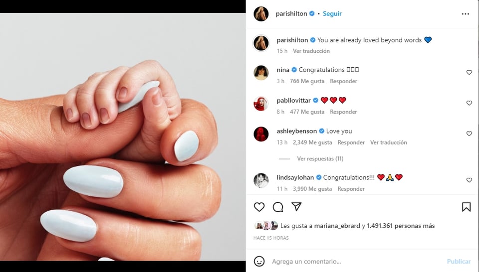 Paris Hilton primer bebé