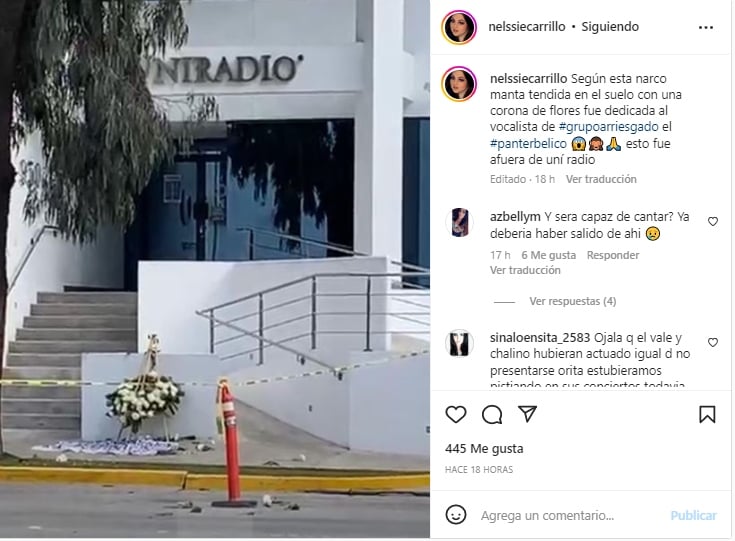 Le dejan corona de Flores a Grupo Arriesgado