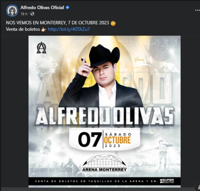 Alfredo Olivas anuncia concierto tras rumores de secuestro