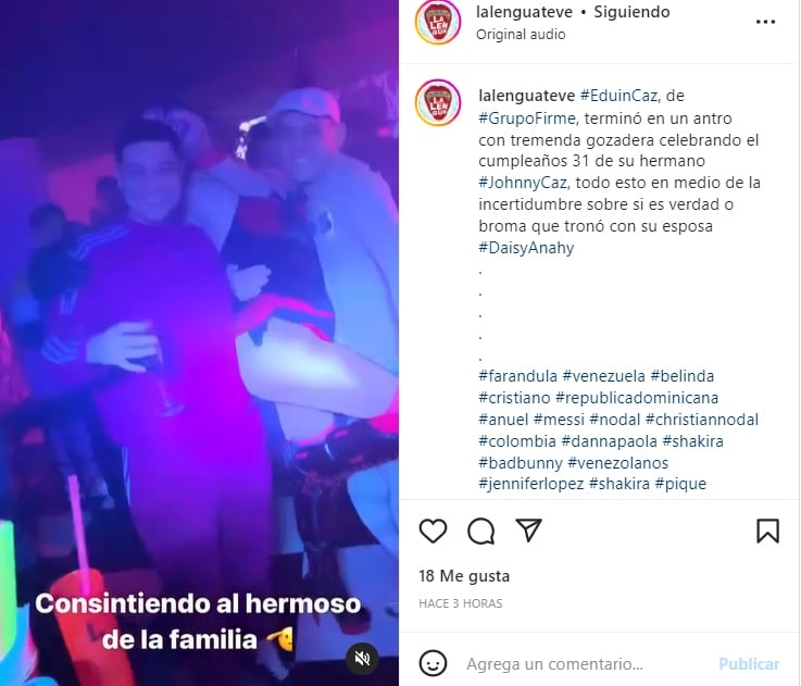 Eduin Caz se va a festejar a un antro gay