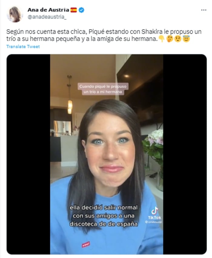 Tiktoker relata como Piqué le ofreció un trío
