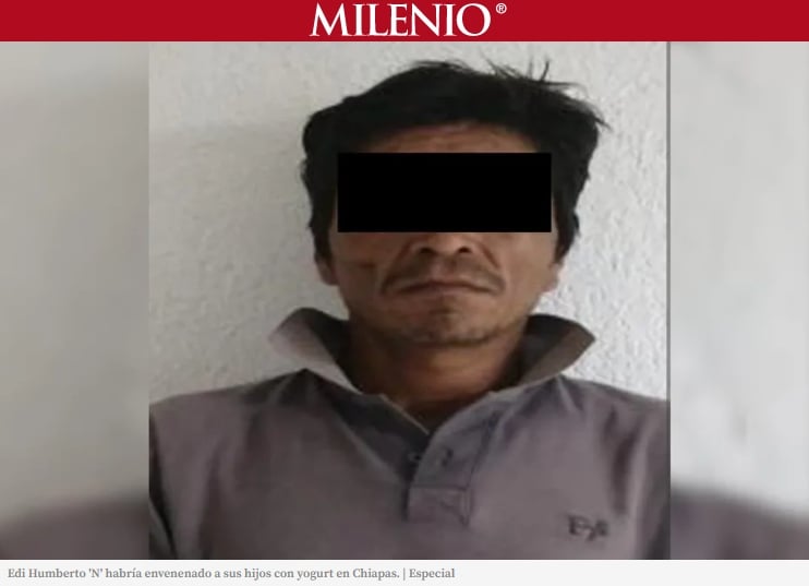 Hombre envenena a su esposa y 5 hijos