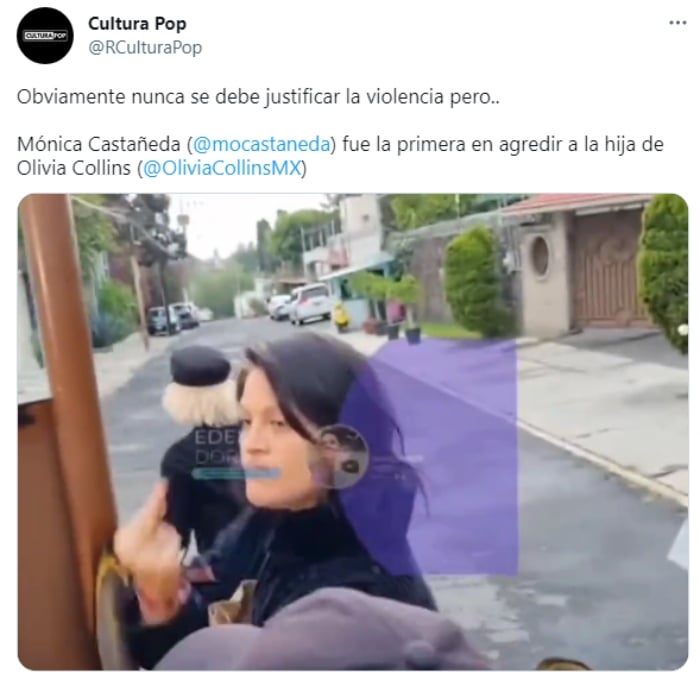 Hija de Olivia Collins agrede a reportera