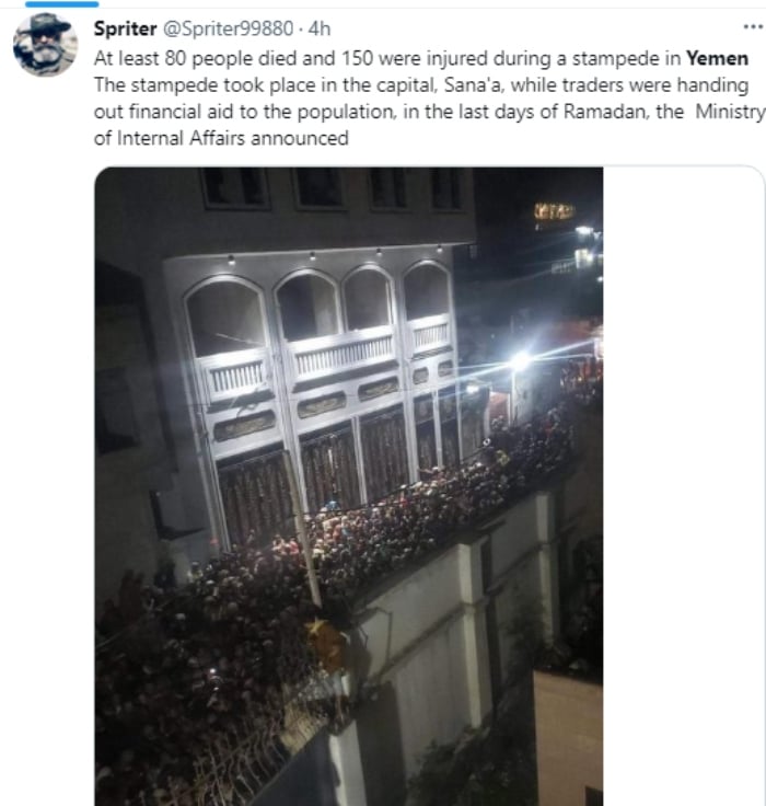 Estampida en la capital de Yemen