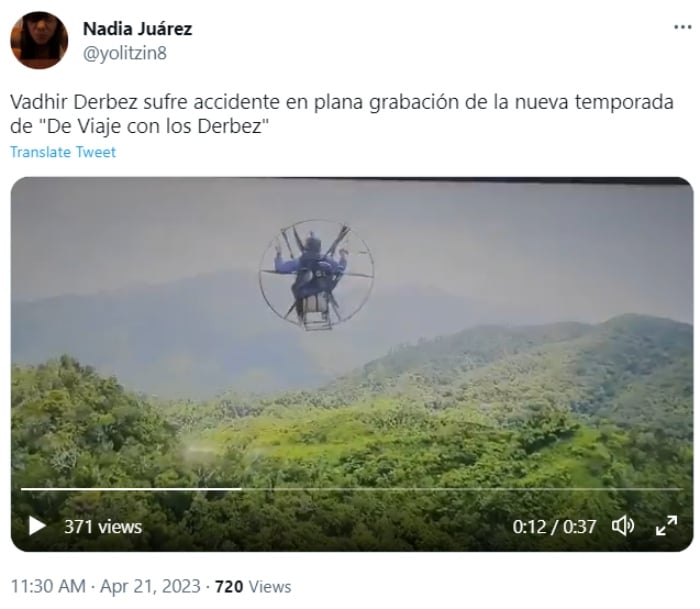 Vadhir Derbez sufre aparatoso accidente
