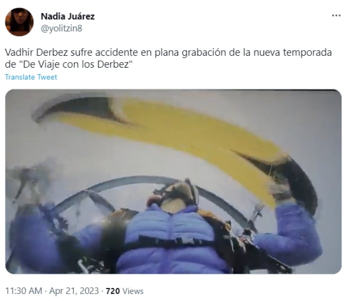 Vadhir Derbez sufre aparatoso accidente