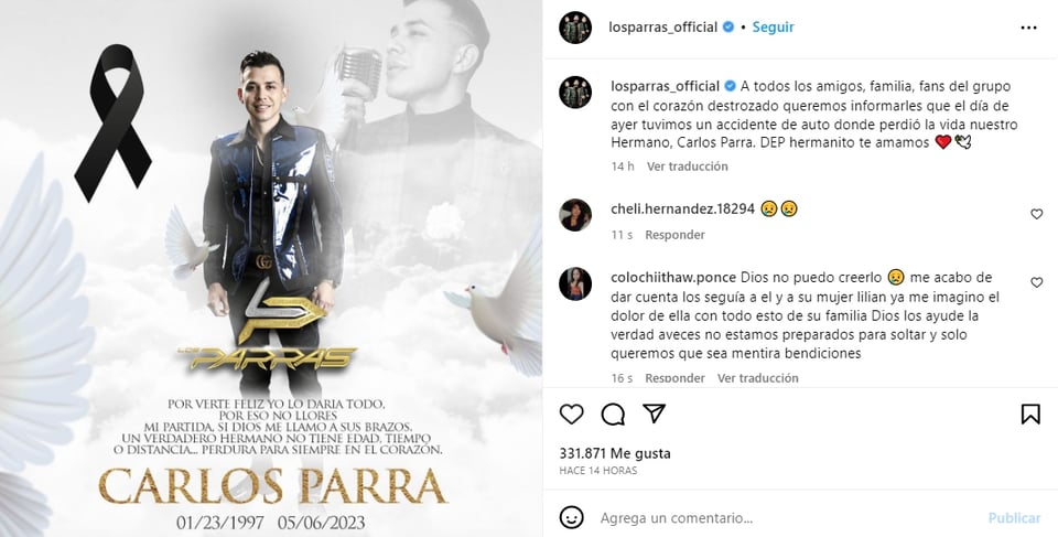 Carlos Parra desgarradora fotografía