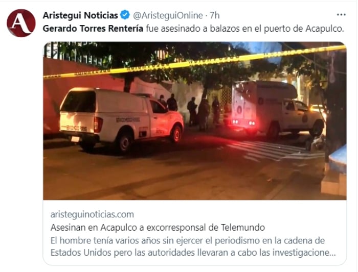 Asesinan corresponsal Telemundo