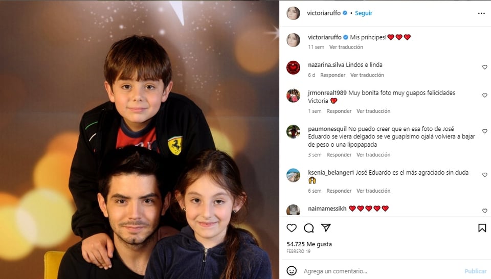 They criticize the son of Victoria Ruffo