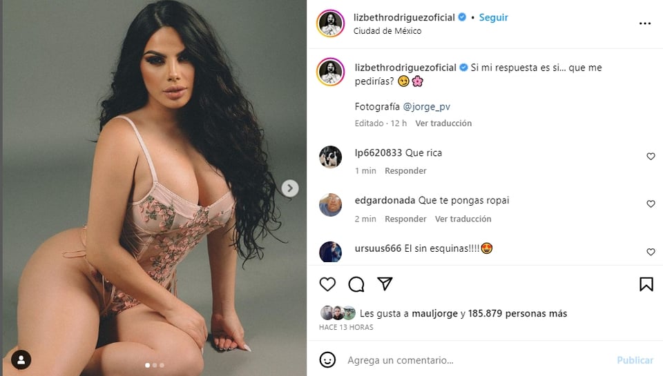 Lizbeth Rodríguez aparece en lencería rosa