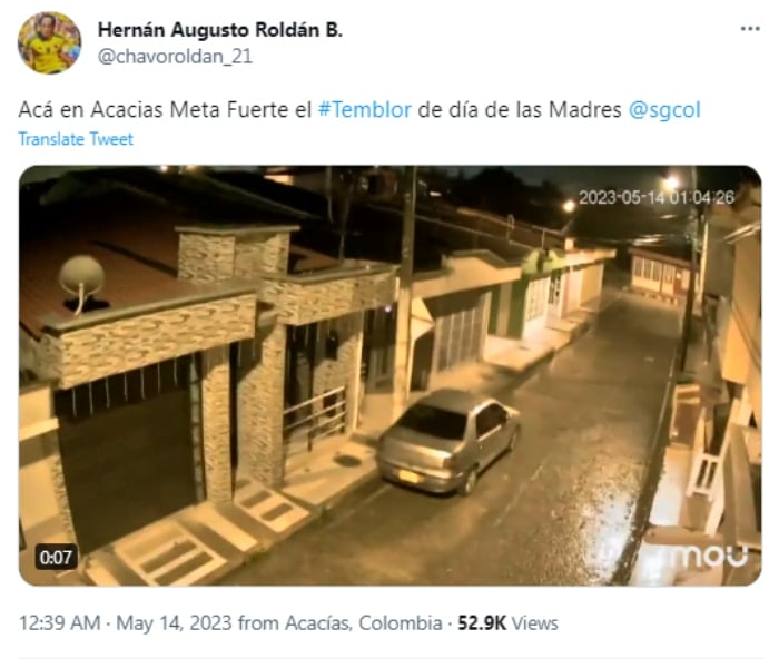 Aparecen misteriosas luces temblor Colombia
