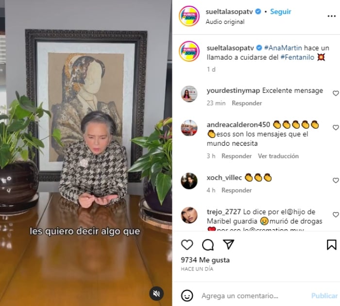 Ana Martín advertencia uso Fentanilo