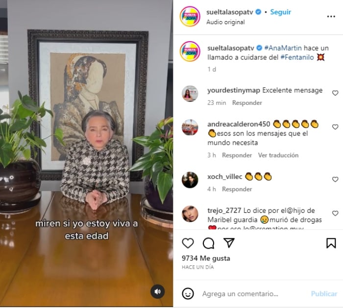 Ana Martín advertencia uso Fentanilo