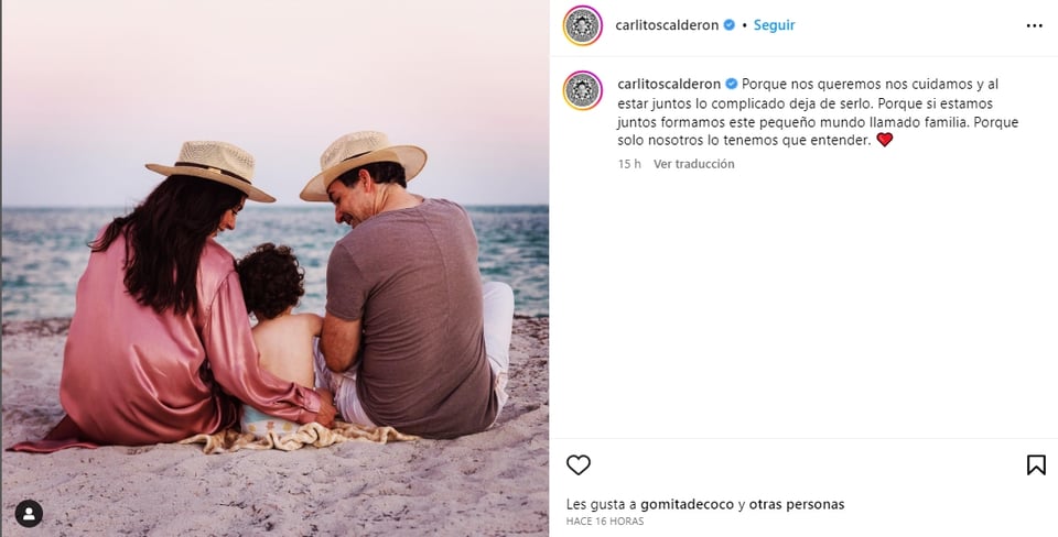 Carlos Calderón se sincera sobre su relación