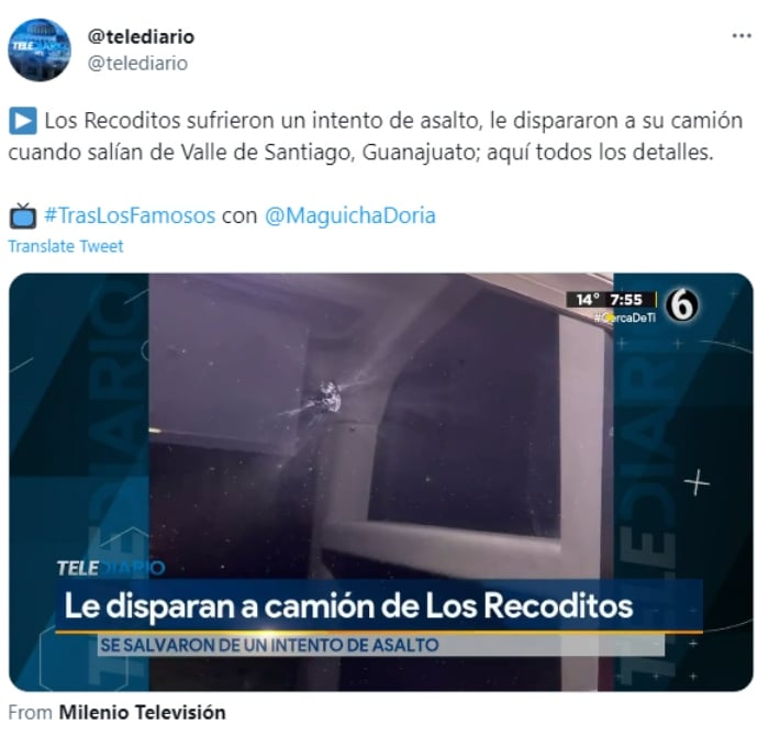 Intentan asaltar y balean camión de Los Recoditos