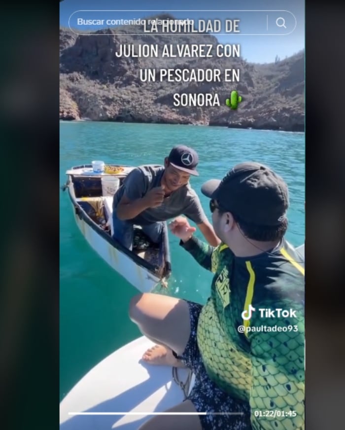 Julión Álvarez pide 'fiado' a un pescador
