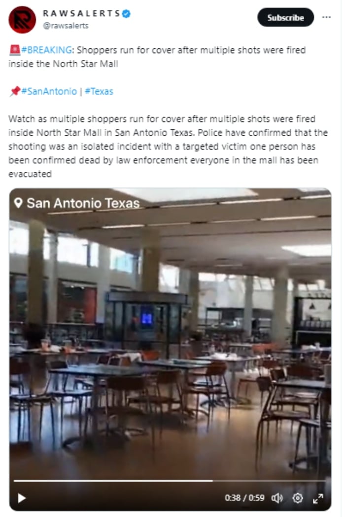 Se reporta tiroteo en el North Star Mall