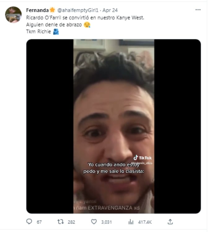 Ricardo O'Farril is reported missing