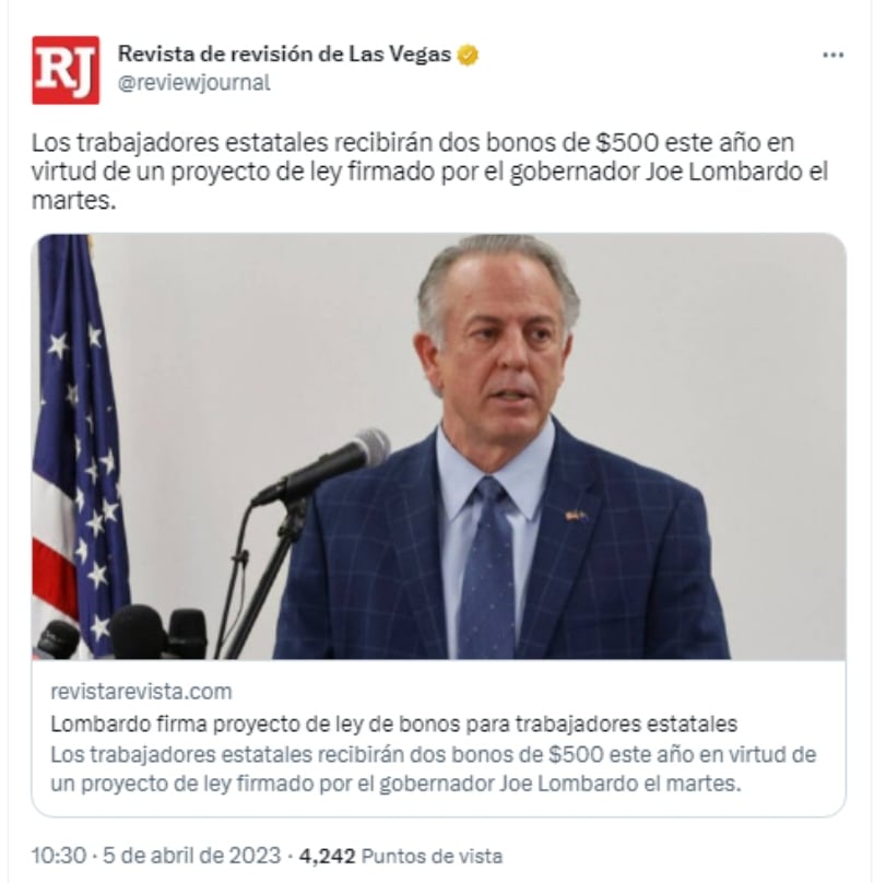 Checks 500 dollars Nevada: Governor breaks the silence