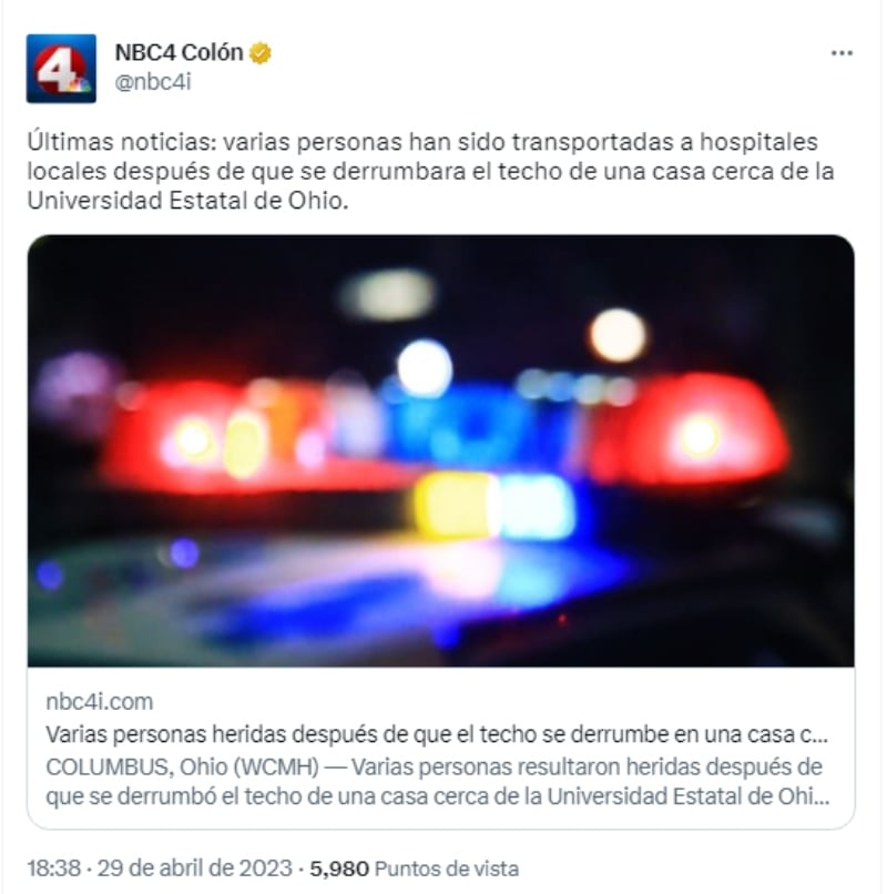 "Nuestros pensamientos están con los presentes y sus amigos y familiares"