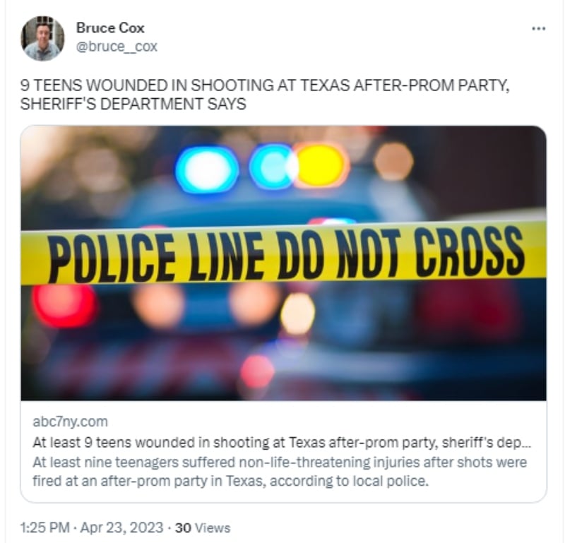 Se desata un tiroteo después de un baile de graduación en Texas