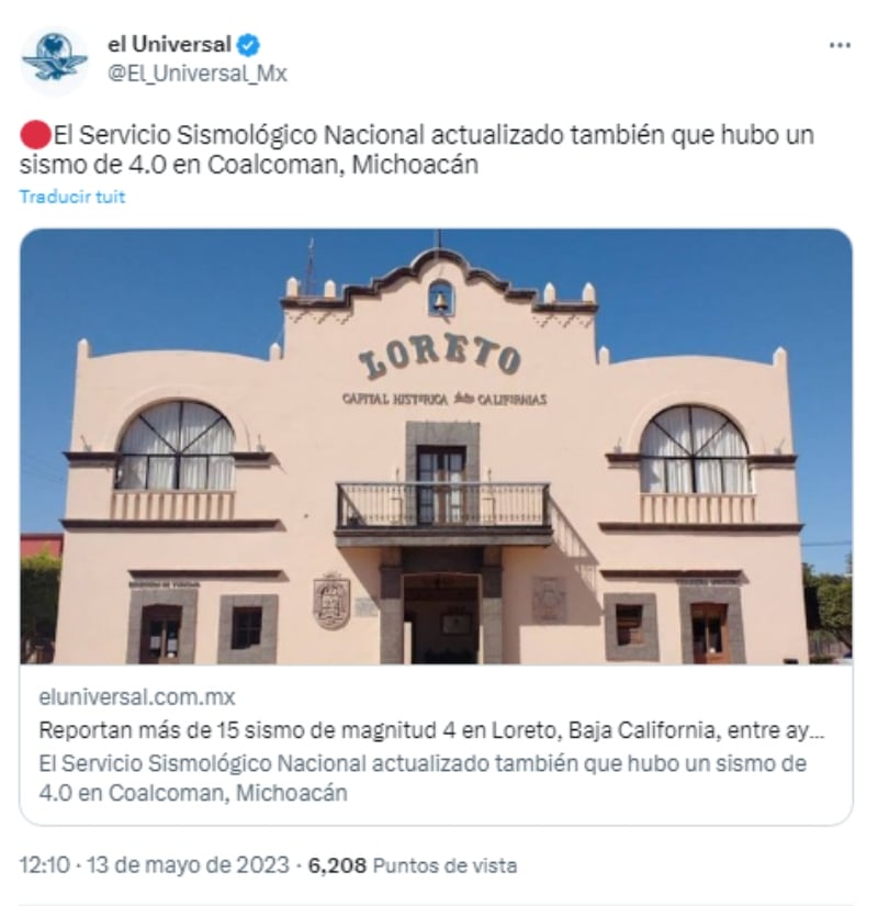 Tiembla la tierra en Baja California