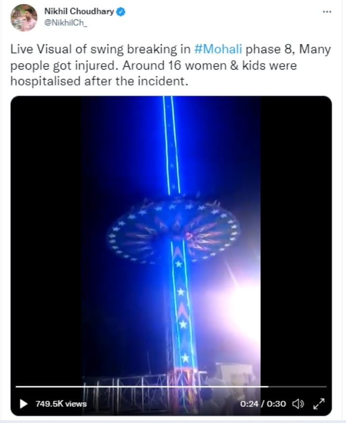 Accidente feria Mohali India
