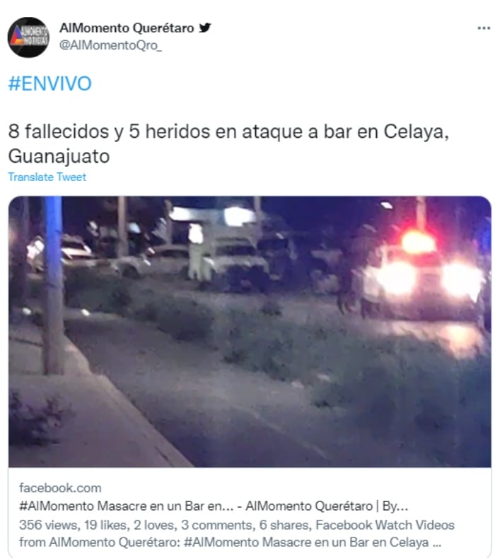 Balacera Celaya 8 muertos