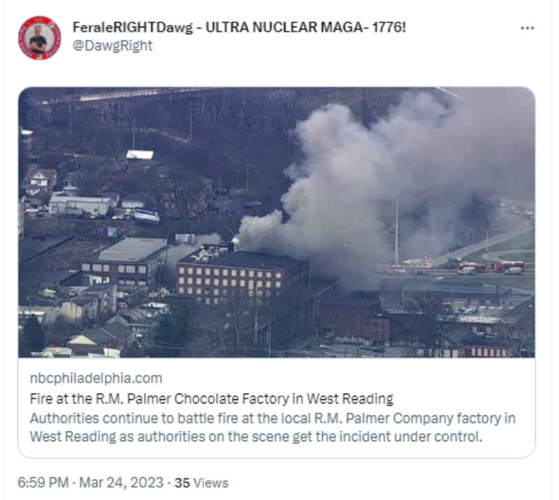 Reportan explosión en fábrica chocolates de Pensilvania