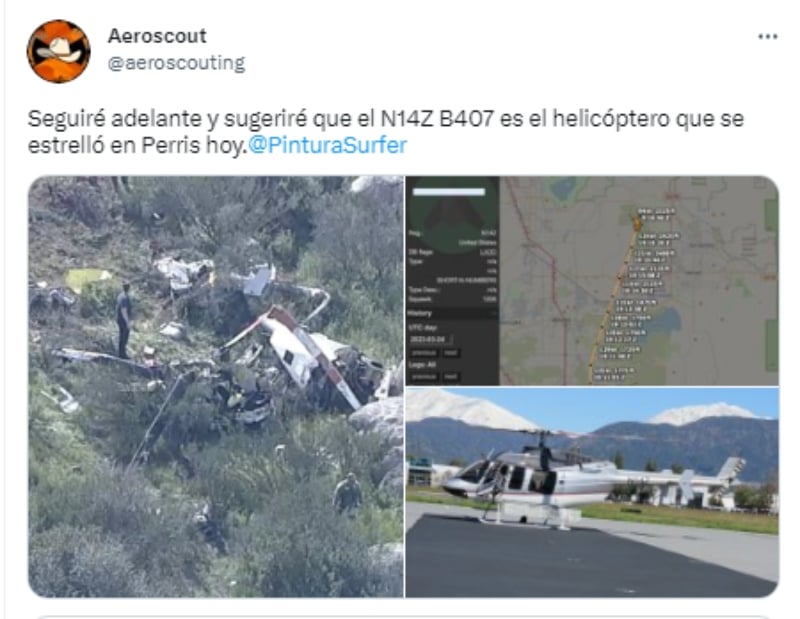 Accidente helicóptero dos muertos: Confirman la tragedia