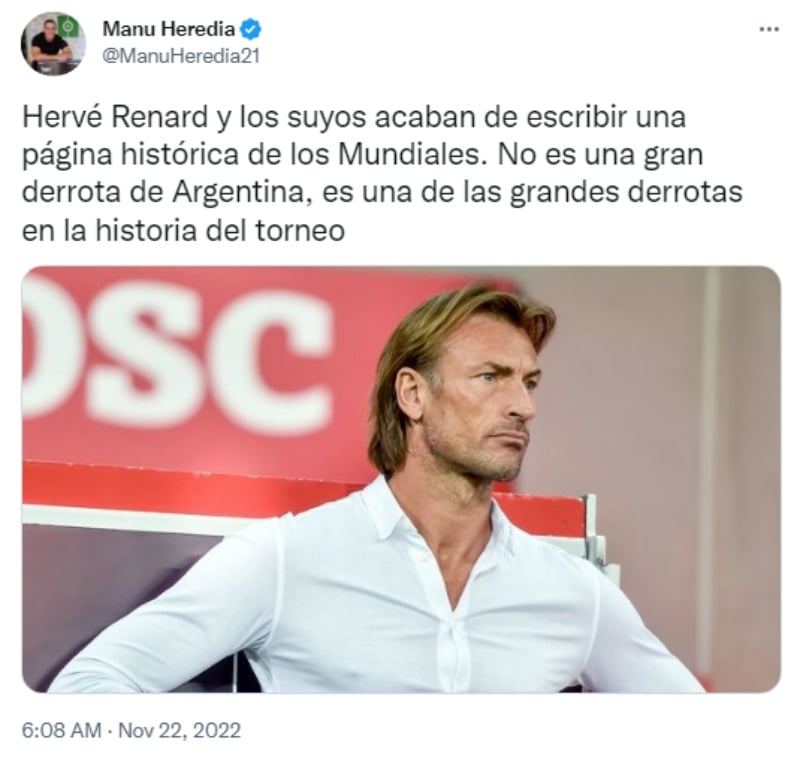 El principal candidato es el DT. de Arabia Saudita