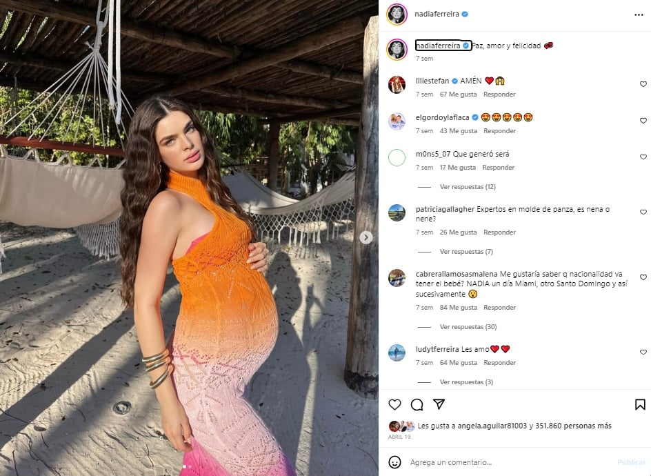 El estilo de Nadia Ferreira durante el embarazo