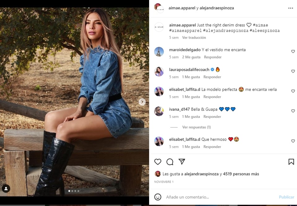 Alejandra Espinoza sufre accidente