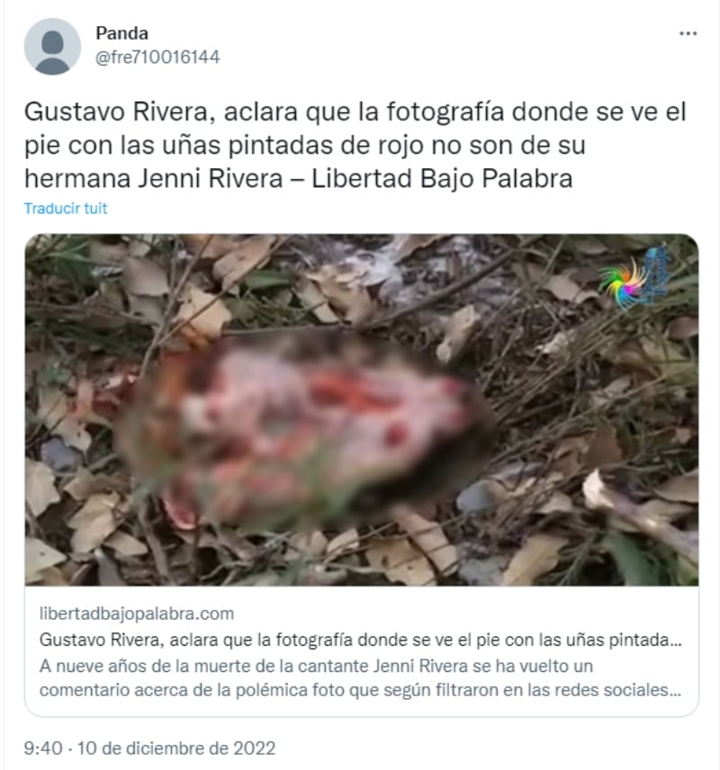 Fotos restos Jenni Rivera: "La gente ha de pensar que fue envidioso"