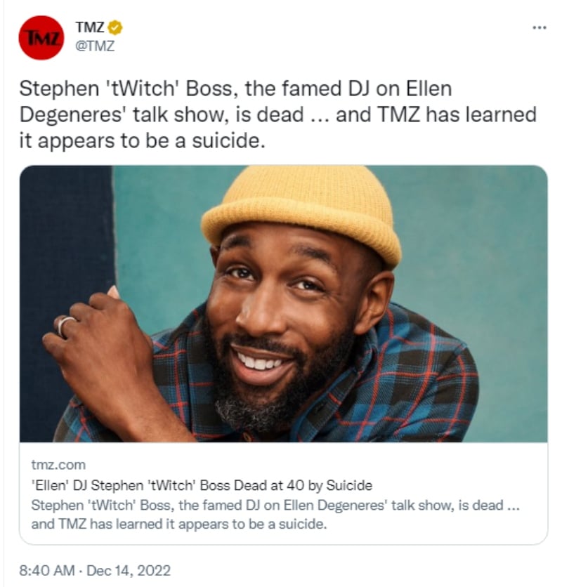 Jennifer Lopez mourning the death of Stephen tWitch