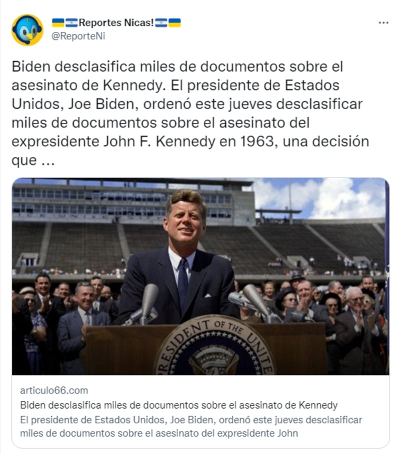 Joe Biden archivos JFK: "Refleja el compromiso de mi administración "