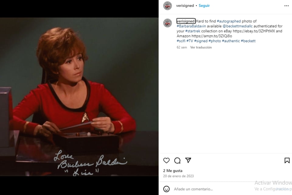 Muere actriz Barbara Baldavin, Star Trek, luto, fallecimiento, MundoNOW