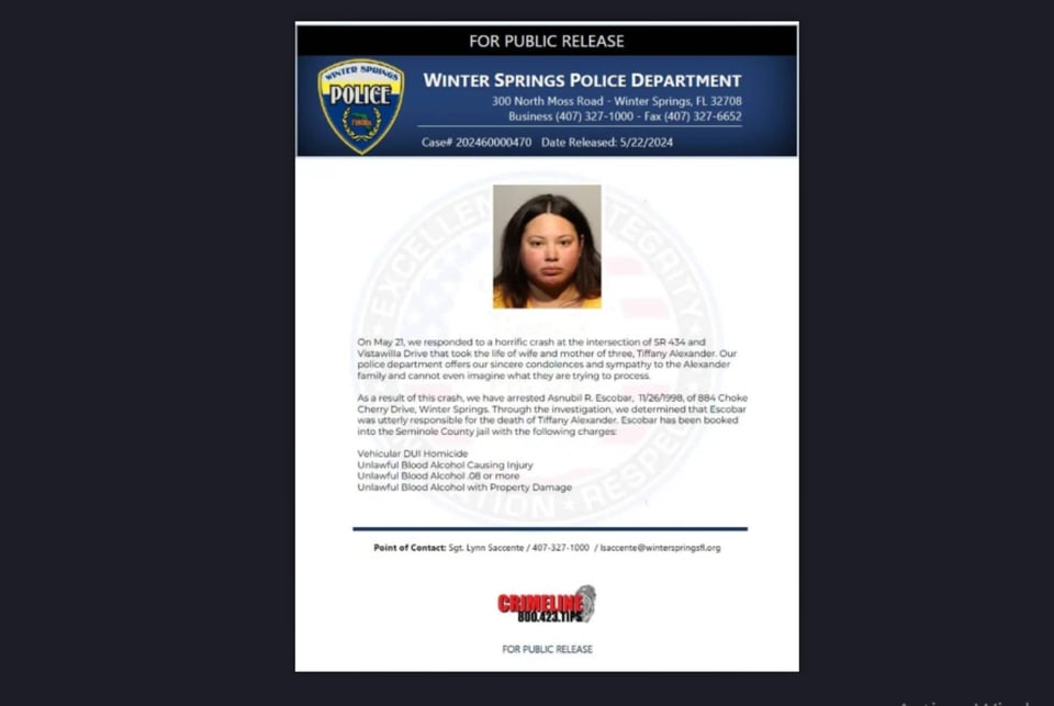Winter Springs fatal accident, death, DUI, Florida, USA, MundoNOW